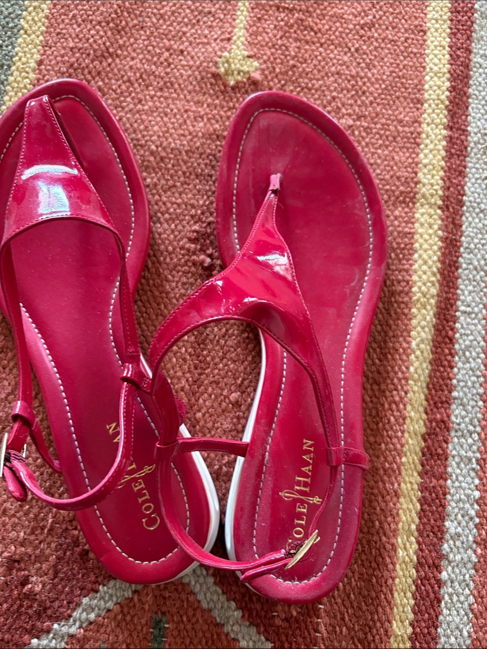 Cole Haan Red Patent Thong Sandals-Cole Haan-size 11B-Nike air ske